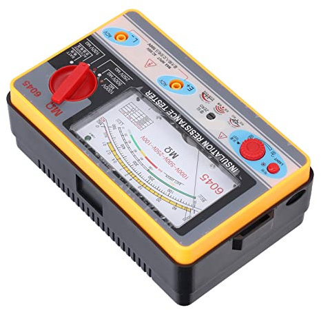 Tbest TY6045 Hohe Genauigkeit Tragbarer Isolationswiderstand Tester-1000V MegoHMMeter mit Einem Bereich von 5 mΩ Bis 2000 mΩ, Ideal Zum Testen von Isolatoren, Isolatoren und Mehr Ohmmetern