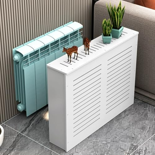 Meuble Radiateur Cache Radiateur avec Trous de Ventilation Installation Sans Perçage pour Salon et Salle de Bain(90x70x20cm/35x28x8in)