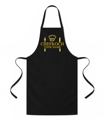 JOPHY & CO. Küchenschürze aus 100 % Baumwolle für Damen und Herren, lustig, personalisierbar mit Logo, Foto oder Schriftzug, Artikelnummer 8706