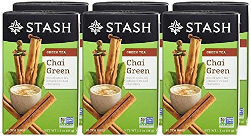 Stash Tea Green Chai 20 Count Box (Pack of 6)