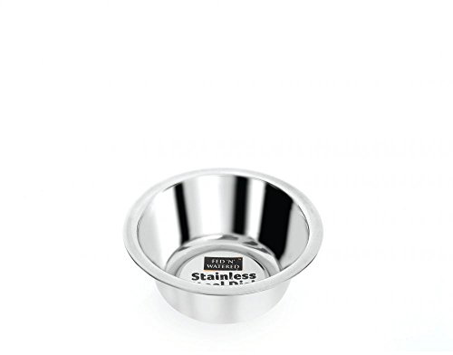 Fed 'N' Watered Stainless Steel Standard Dog Bowl (Size: SMALL - 11cm)