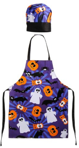 Premier Housewares 5100086 - Juego de Delantal y Gorro de Cocinero Infantil, diseño de Halloween