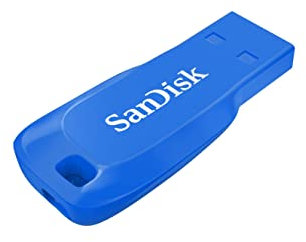 SanDisk Clé USB 2.0 64 Go Cruzer Blade USB 2.0 Flash Drive - Electric Blue