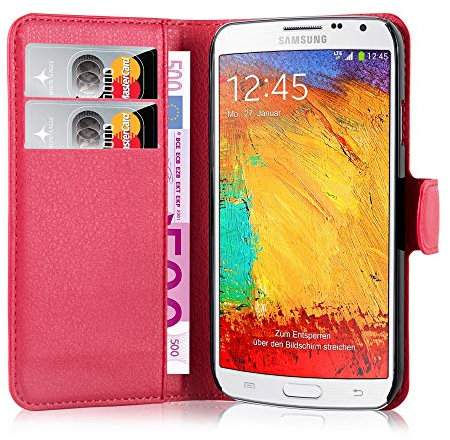 Cadorabo Custodia Libro per Samsung Galaxy Note 3 Neo in Rosso Carminio - con Vani di Carte, Funzione Stand e Chiusura Magnetica - Portafoglio Cover Case Wallet Book Etui Protezione