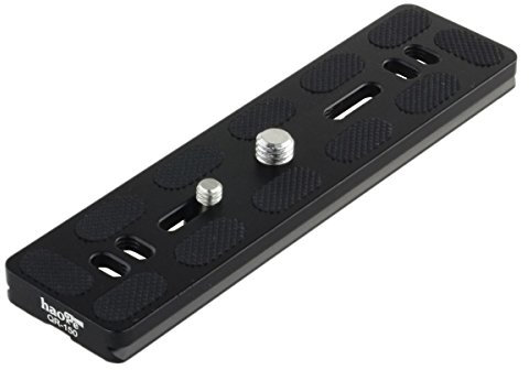 Haoge 150mm QR Quick Release Plate Dual Dovetail and D-Ring Screw Fits Arca-Swiss Standard for Tripod Ball Head