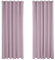 Deconovo Opaque Blackout Eyelet Curtains, 229 x 229 cm, Light Pink, Set of 2