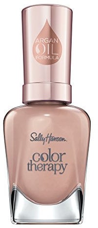 Sally Hansen Color Therapy Nagellack mit Arganöl Re-Nude, Braun, sofort pflegender Farblack mit glänzendem Finish, Nr. 210, 1 x 14 ml