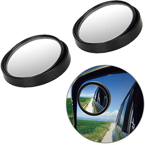 ZOOENIE 2 PCS Einstellbare Endlose Rund Blind Spot Spiegel Umkehr weitwinkel Objektiv Auto Rückspiegel Sicherheit Hilfs Objektiv (Schwarz)