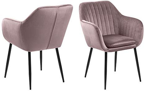 PKline Esszimmerstuhl Emil Essstuhl Küchenstuhl Polsterstuhl Stuhl Stühle Rose schwarz