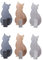 TentHome Selbstklebend Handtuchhaken Bademantelhaken Deko Haken kreativer Katze Wandhaken Edelstahl rostfrei Bad Küche Handtuchhalter Kleiderhaken Ohne Bohren, 4 Stk. (3 Farben)