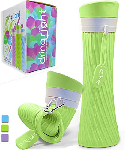 drinqright Botella de agua plegable 500ML (verde)