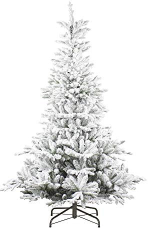 artplants.de Abete Bianco Artificiale Salzburg Speed, innevato, 150cm, Ø 100cm - Albero di Natale/Abete di plastica