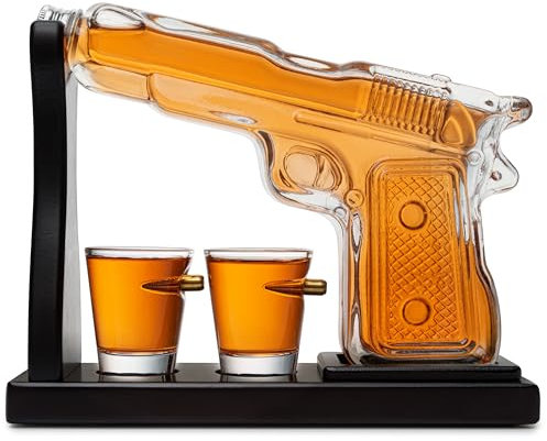 Krown Kitchen - Whisky Karaffe - alkohol pistole - Gewehr - Whiskey Karaffe Set