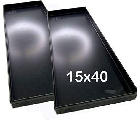 Teglie forno 40 x 15 x 2 cm per pizza professionale, 8/10 di spessore alta idratazione [2 Pezzi]