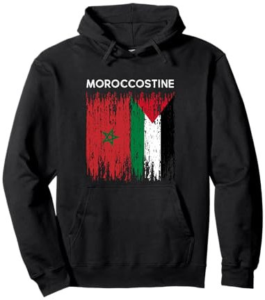 Drapeau marocain et palestinien Unité du Maroc et de la Pale Sweat à Capuche