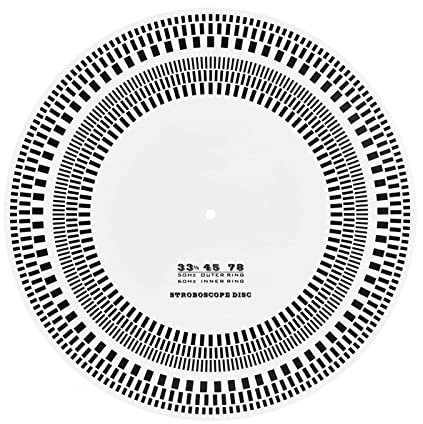 Yctze Plattenspieler Phono Drehzahlmesser, Profesional LP Vinyl Phono Speed Test Disk, Speed Check Stroboskopscheibe, für Record Head Kalibrierung und Rotationsgeschwindigkeitserfassung