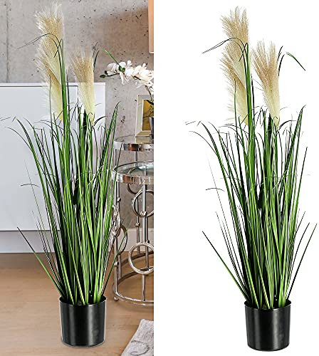 Plante artificielle Herbe sauvage en pot Hauteur 85 cm Herbe de la pampa avec baleines
