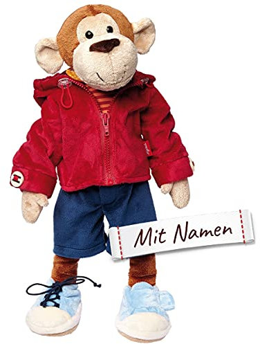 SIGIKID Lernspielzeug AFFE Kuscheltier mit Namen Bestickt, Niedliches Plüschtier Stofftier für Babys Kinder, Schmusetier Mädchen Junge