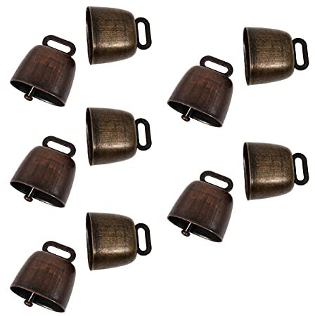 Happyyami 10stücke Metall Kuhglocken Für Vieh Lauter Leicht Und Tragbar Für Landwirtschaft Und Haustiere Zufällige Farben