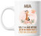 Planetee Mug Mia Cou Monté Girafe | Tasse prénom idée cadeau Humour Mignon pour enfant fille | Imprimé en France