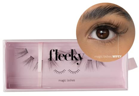 fleeky Magic Lashes - Vegane & tierversuchfreie fake Lashes für deinen perfekten Augenaufschlag on fleek, künstliche Wimpern zum Kleben aus Synthetikhaar (just lashes, Wifey)