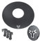 tuning-art GR05 Grillring + Grilleinsatz + Abstandshalter 3er Set | Rund | Bullenmotiv | Stahl | Plancha, Größe:55er Grillring + Grilleinsatz + 3 Abstandshalter