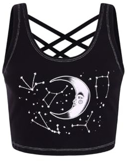 Hell Bunny Solaris Crop Top Black