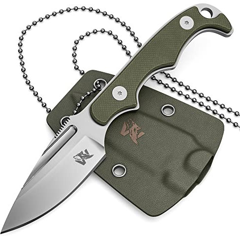 Wolfgangs CITO Neck Knife Messer - inklusive Kydex Scheide und Kugel Halskette zum umhängen - Mini Survival Outdoor Messer für jeglichen Gebrauch