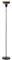 Beliani Stehlampe aus Rauchglas und Eisen schwarz/gold 175 cm hoch modern Talparo