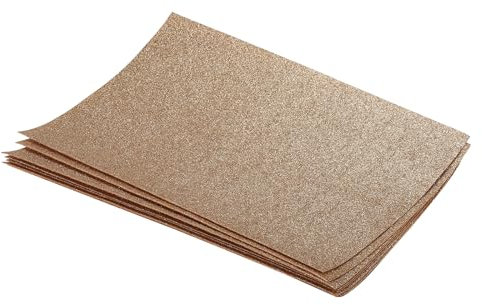 PATIKIL Soft Felt Sheets Glitter Fiber Craft Sheets Rose Gold Tone 11.8 Inch x 7.8 Inch for DIY Hobby Decorate Pack of 6