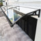 Vordach für Haustür mit Großem Waschbecken aus Aluminiumlegierung,Haustürvordach Fenstermarkise,Polycarbonat Rundbogenvordach,Beidseitiger Abfluss,für Balkon-Traufe-Garten (120x60cm/47 x24)