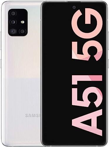 Samsung Galaxy A51 Smartphone 128 Go Téléphone portable sans contrat, 4 caméras 48/12/5/5 MP, appareil photo selfie 32 MP, écran Super AMOLED 6,5 pouces, Android 10 à 13 – Version allemande (5G,