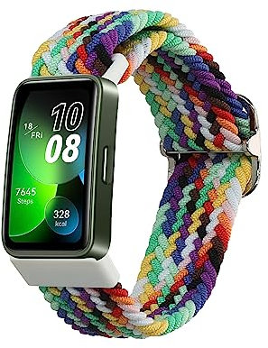 kwmobile Pulsera compatible con Huawei Band 10/9 / 8 - Correa de nylon para fitness tracker - multicolor