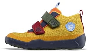 Affenzahn Übergangsschuh Knit Happy wasserdicht atmungsaktiv vegan mit Kaltfutter, Klettverschlüssen und Rutschfester Sohle Größe 21-32 Paradiesvogel AW22 - Mehrfarbig, 23