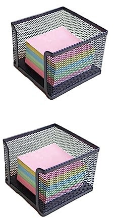 Ciieeo 2 Stücke Notizblockhalter Spender Metall Memohalter Selbstklebend Desktop-notizhalter Für Büro