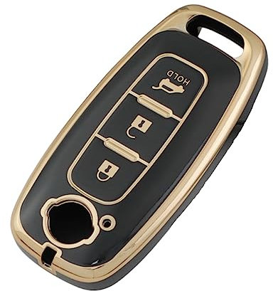 【5 Farben】 Z.MYUKI Ariya Schlüsselhülle mit Schlüsselanhänger für Nissan Ariya 2022-2024 2025 Zubehör Key Cover (Schwarz)