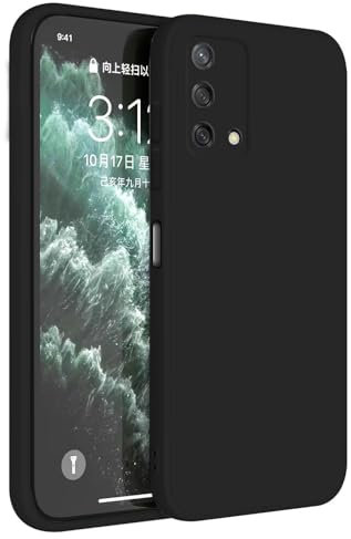 HAFFAN TPU Silikon Hülle kompatibel mit Oppo A74 (4G) (6.43), Handyhülle Schutzhülle - Schwarz