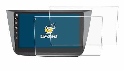 BROTECT Protector Pantalla para Topway Android CarPlay (9) Protector Transparente (2 Unidades) Anti-Huellas