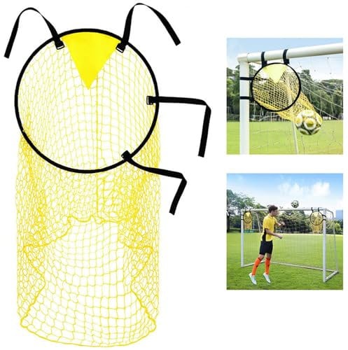 YOUNLEN Football Target Net Top Bins, Football Targets Net, Football Goal Foldable, Football Goals Target Nets Goal Net, Football Training Equipment Target Practice Nets(Yellow)