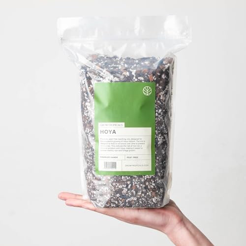 GrowTropicals Premium Peat-Free Hoya Plants Potting Mix, ideal for successful growing of Hoya plants indoors (8L)