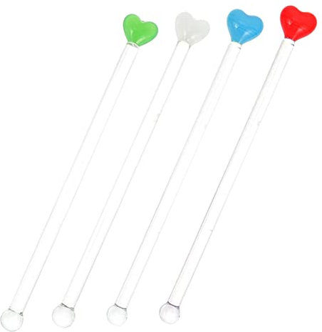 OKUMEYR 4 Stücke Wiederverwendbare Edelstahl Rührstäbchen für Cocktails und Kaffee Langlebige Swizzle Sticksmodernen Farben Ideal für Partys Bars und Zuhause
