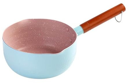 BORDSTRACT Cacerola Japonesa Antiadherente, Versátil Olla Para Leche Y Fideos, Piedra Medicinal, Ideal Para Comida Para Bebés, Preparación De Sopa(20cm-Azul)