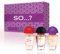SO...? Three For Me Premium Womens Perfume Gift Set, Kiss Me, Sinful, SO...?, Eau De Toilette mit langanhaltendem Duft - Mini-Parfüm in Reisegröße für Mädchen, Geschenksets für Damen (3 x 15ml)