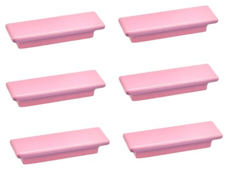 SANCHAKOU Möbelknöpfe Holz 6 Stück Kleiderschrank Schublade Schuhschrank Bücherregal Sparschrank Kinderzimmer Farbiger Holzgriff 64Mm Rosa