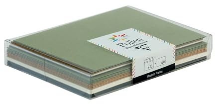 Clairefontaine 20920C - Korrespondenzset Pollen 20 Umschläge C6 (11,4x16,2 cm) und 20 Karten 11x15,5 cm, Weihnachten Cozy, 1 Set