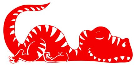 Rawr Sleep T-Rex Dinosaurier Tier Wandaufkleber Baby Kinderzimmer Kinderzimmer World Park Wandtattoo Schlafzimmer Vinyl-S-27x56cm-Red