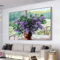 Flieder in der Vase, Poster und Drucke, moderne abstrakte Kunst, Leinwandmalerei, schöner Hintergrund, Wandkunst, Bild, Wohnkultur, 60 x 90 cm, rahmenlos