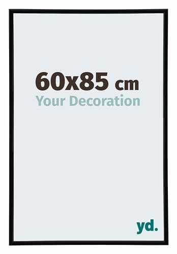 yd. Your Decoration - Puzzlerahmen 60x85 cm - Schwarz Matt - Puzzlerahmen 1500-2000 Teile - Kunststoff Bilderrahmen - Annecy