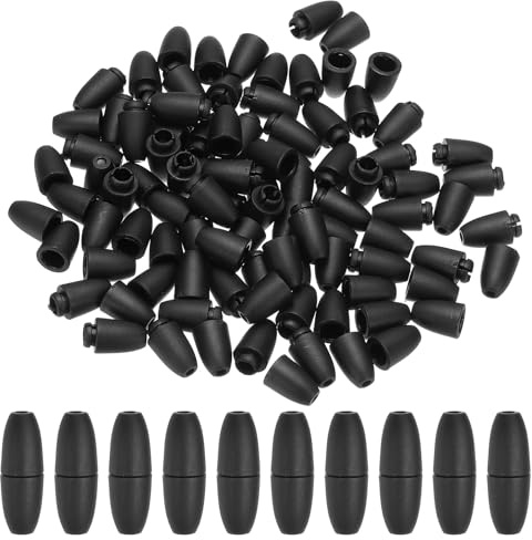 PATIKIL 100er Set 24mm Breakaway Verschlüsse Lanyard Clips Schwarz | Perlenfassverbinder, Kunststoff, Für Halskette Lanyard Armband Schmuckherstellung DIY Handwerk