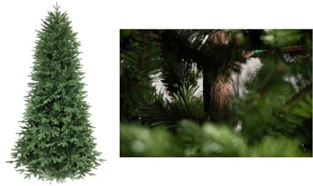 XONE Albero di Natale 240cm DANKAN Kennedy - PALO Effetto Tronco - Real Touch - PE+PVC - Natalizio Verde